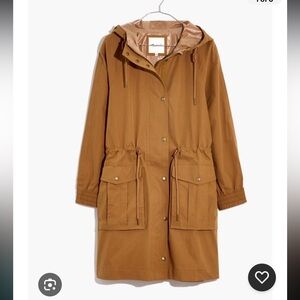 MADEWELL Waterproof Rainfall Anorak Rain Coat Jacket Dried Barley Tan XS $175